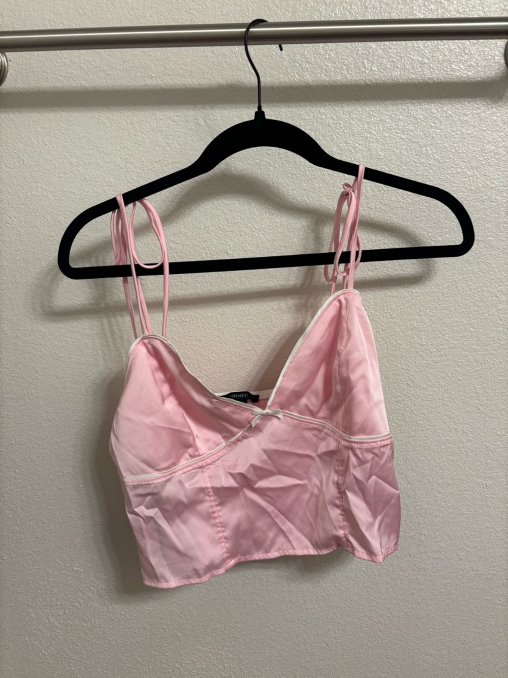 Forever 21 Light Pink Satin Bralette Cami